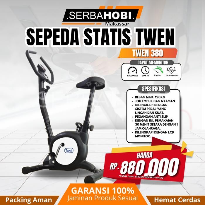 ] Twen Belt Sepeda Statis New Arrival BB379 Desain Simple / Sepeda Statis termurah fitur