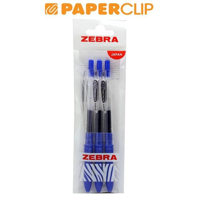

BALLPOINT ZEBRA KOKORO GEL 05 ISI 3 BLUE