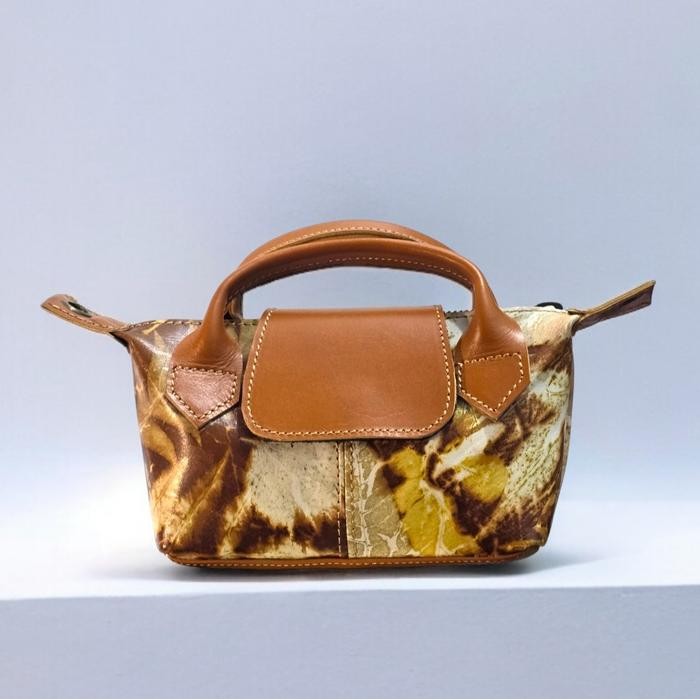 tas lc mini ecoprint kulit asli