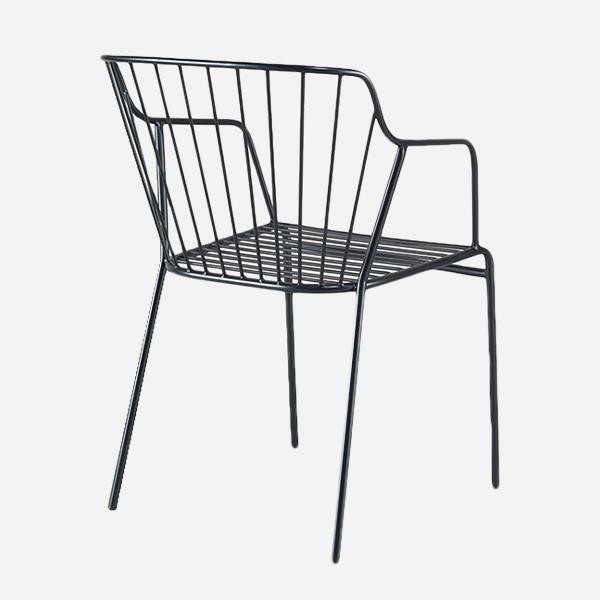 Polvoron Metal Dining Chair Hitam Kursi Besi Wedding Event