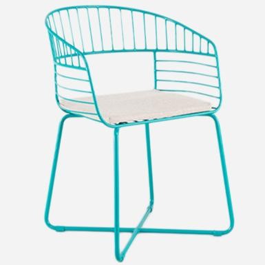 Marzipan Metal Dining Chair Hijau Tuscano Kursi Besi Wedding Event