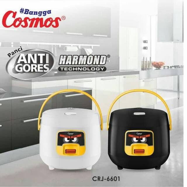 Cosmos Crj-6601 Rice Cooker 0.8 Liter Mejikom Harmond Panci Anti Gores Com Penanak Nasi Putih Dan