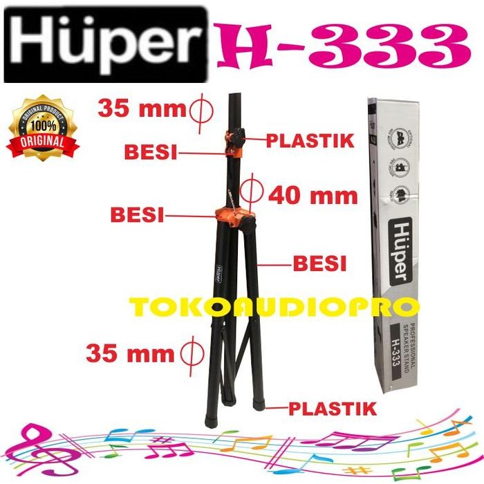 Stand Speaker Huper H-333 Stand Speaker Tripod Huper H333