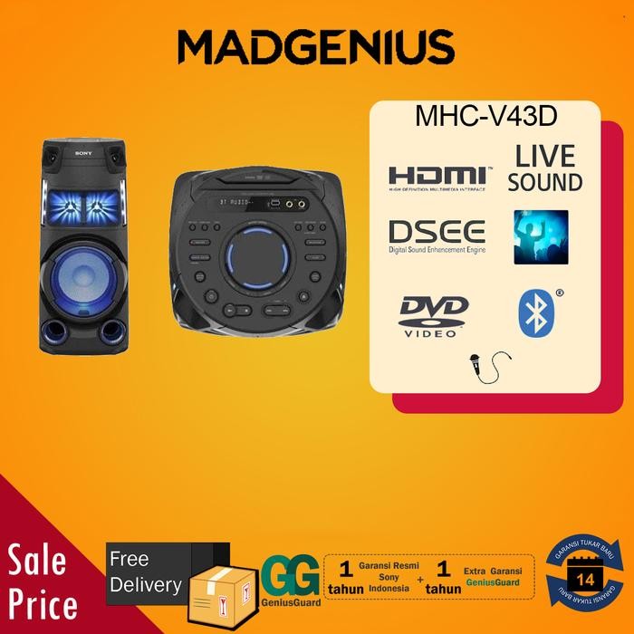 SONY MHC-V43D / MHC V43D High Power Audio System BLUETOOTH - JAKARTA