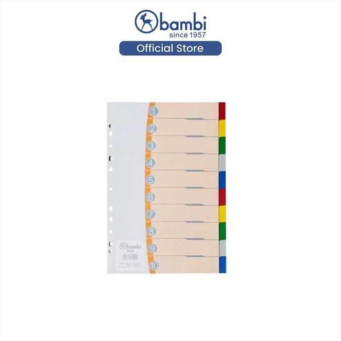 

Bambi Isi Binder Folio Divider & Indexes Pembatas Kertas Binder Edisi 10 Colour Original