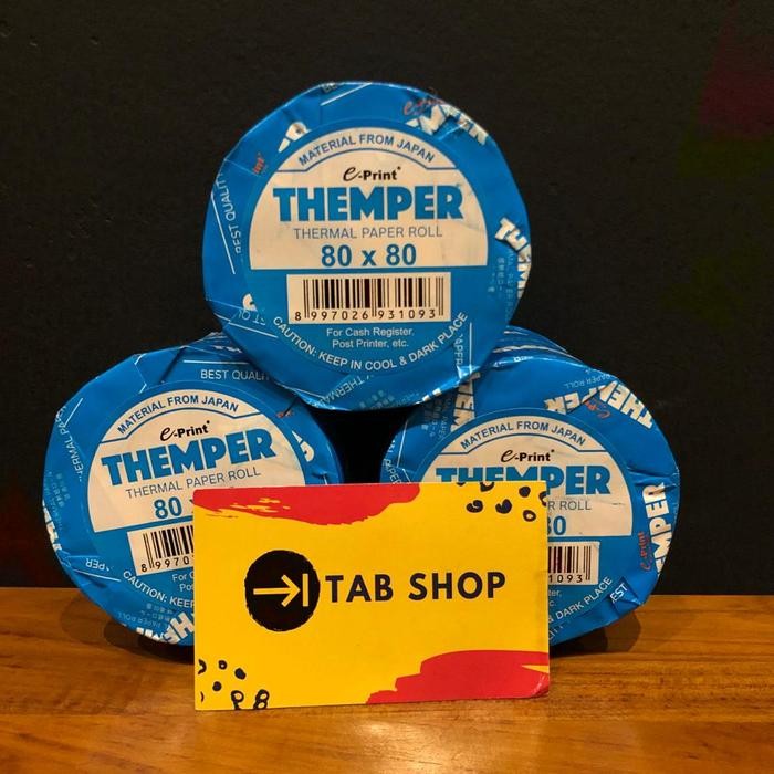 

Kertas Thermal Struk Kasir 80 x 80 Hitam. EPRINT Thermal Paper THEMPER