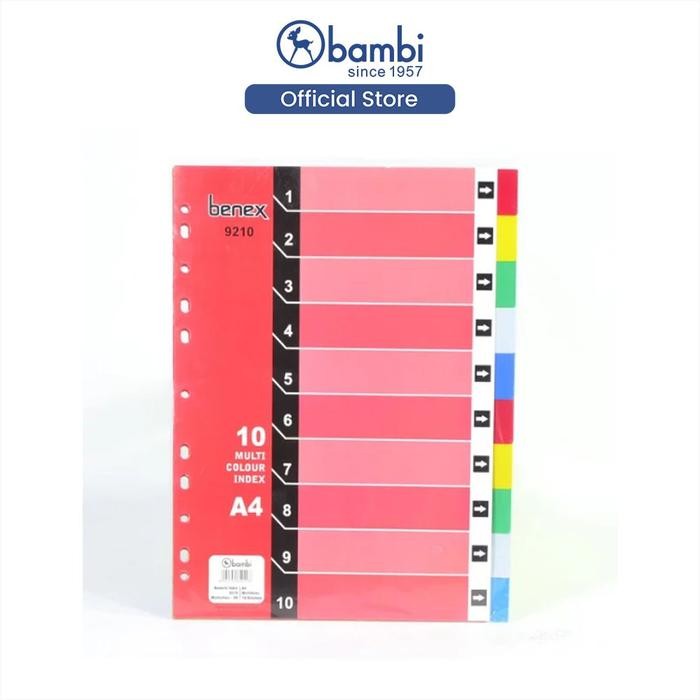 

Benex Isi Binder A4 Divider & Indexes Pembatas Kertas Binder Edisi 10 Color Division Original