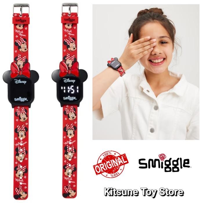 Smiggle Disney Digital Watch Minnie Mouse Original - Jam Tangan Anak