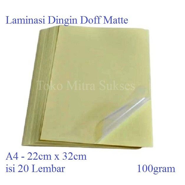 

Plastik Laminasi Dingin Doff Matte