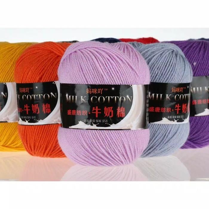 

[28 - 54] Benang Rajut Milk Cotton 3ply / Milk Cotton yarn 3 ply