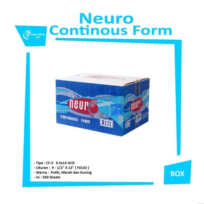 

NEURO - Continous Form 3 Ply 9 1/2 x 13 ( Folio ) NCR - Box