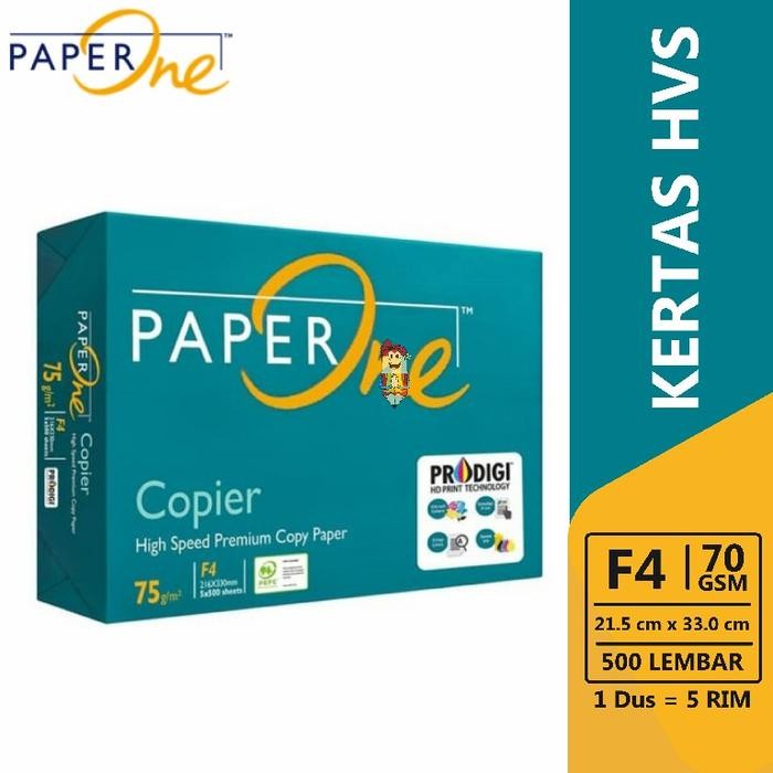 

Kertas HVS print foto copy ukuran F4 PaperOne 75 GSM