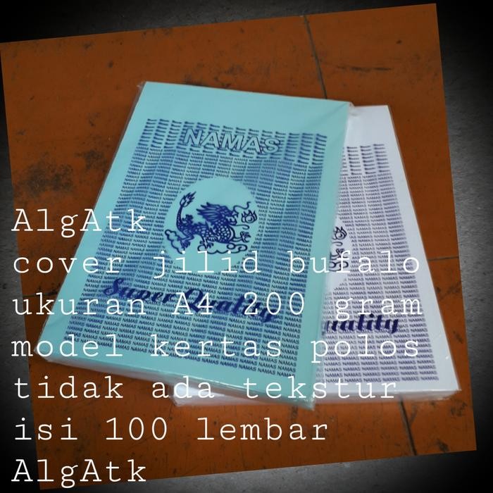 

kertas cover jilid bufalo polos ukuran A4 200 gram isi 100 lembar