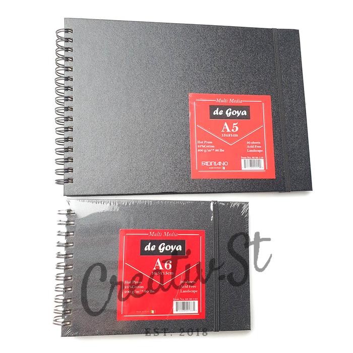 

de Goya Buku Lukis Cat Air Watercolor Book HOT PRESS Spiral Ring - A5 A4 (30 sheets - 200gsm)