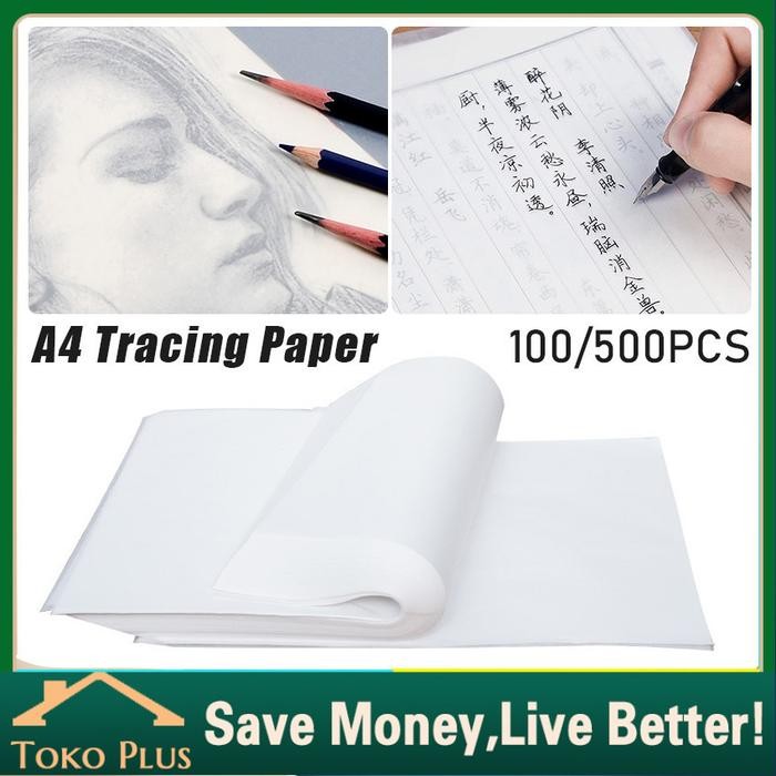 

500Pcs Kertas Kalkir / Tracing Paper F4 / Tracing Paper Art Gambar Arsitek Sipil Bukan Kertas Kalkir