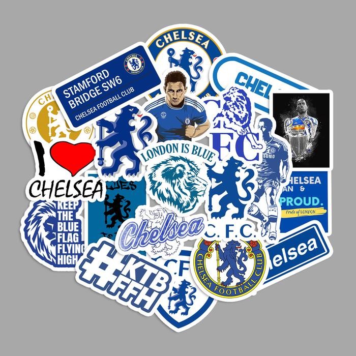 

STICKER PACK - CHELSEA F.C. STICKER KOPER STICKER TUMBLER STICKER LAPTOP HELM