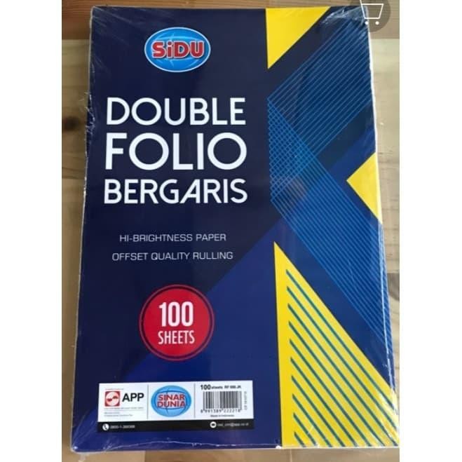 

Double Folio Sidu Bergaris Isi 100 Sheets