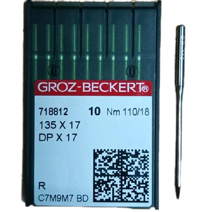 

jarum mesin jahit komputer DPx17 nomor 18 warna silver