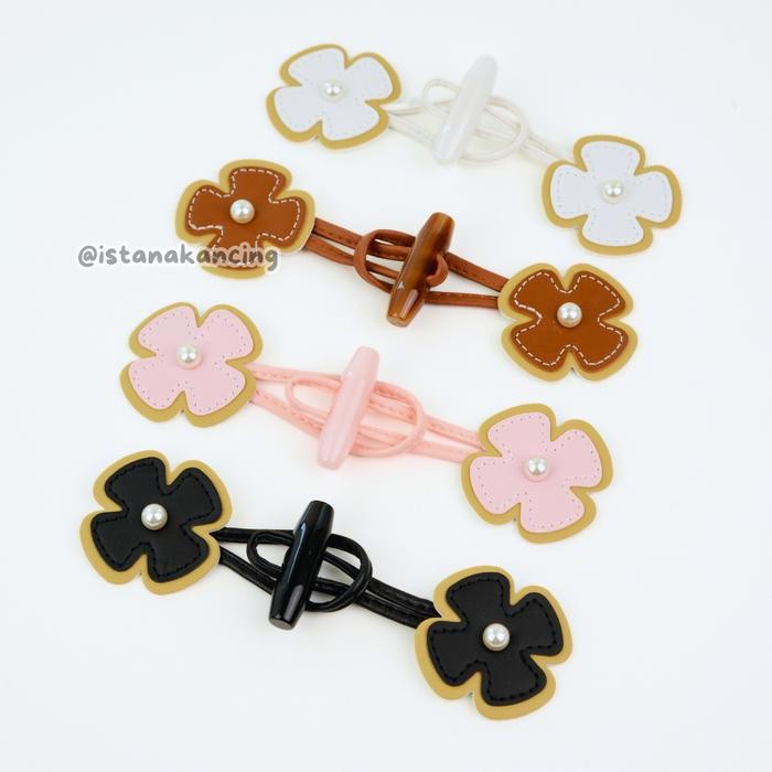 

Kancing Toggle Daisy Kulit Aksesoris Kancing Horn Button Coat Jacket Toggle Leather