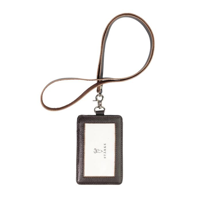 

STARKE Leather Lanyard Kulit Asli Gantungan Kartu Nama ID Card Holder Gantungan Name Tag Hustle Hog