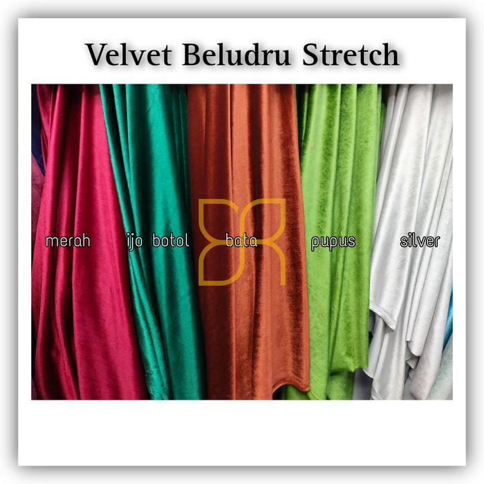 

Velvet Beludru Stretch premium - Bahan kain bludru street lembut