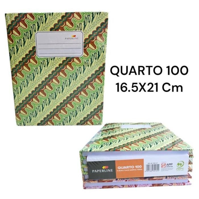 

BUKU TULIS HARD COVER QUARTO PAPERLINE / BUKU KUARTO 100