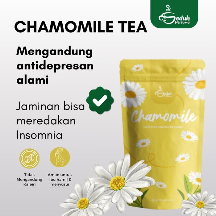 

Seduh Pertama Flower Tea Chamomile / Teh Bunga Chamomile / Teh Insomnia - Segar, Tidak Pahit