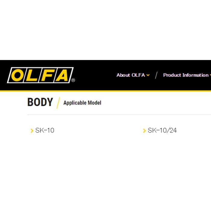 

REFILL PISAU OLFA SKB-10/10B SPARE BLADE FOR SK-10 ORIGINAL ISI 10 KODE 59