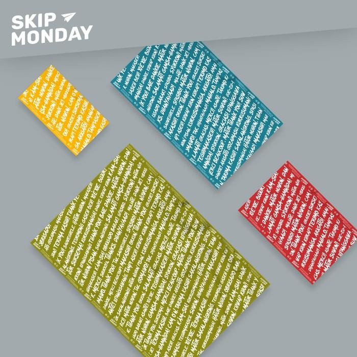 

SKIP MONDAY PLASTIK POLYMAILER KEMASAN ONLINESHOP 18X24CM (100 LBR) KODE 475