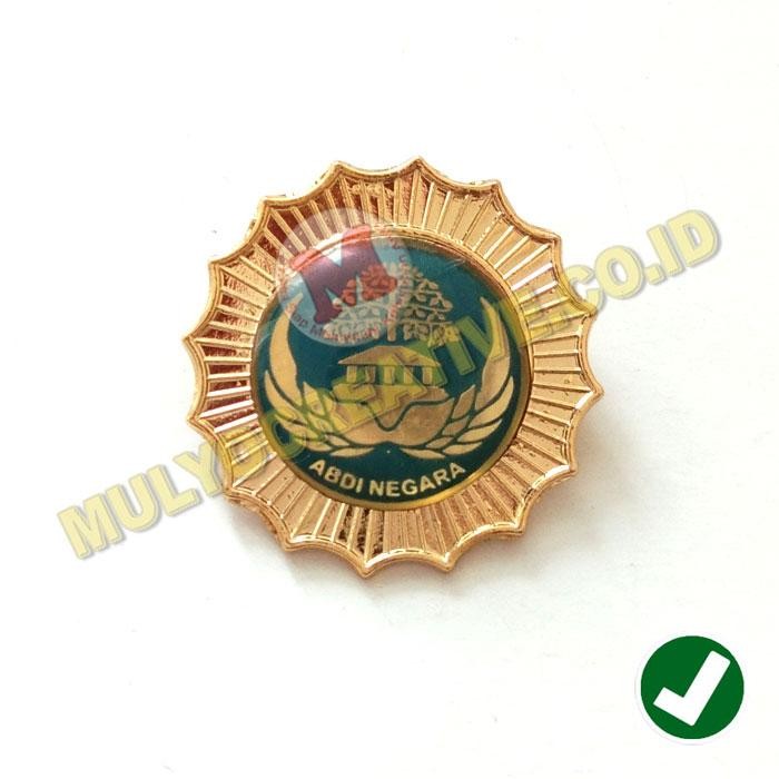 Lencana Abdi Negara Warna Biru - Pin ASN Korpri Golongan Penata PREMIUM