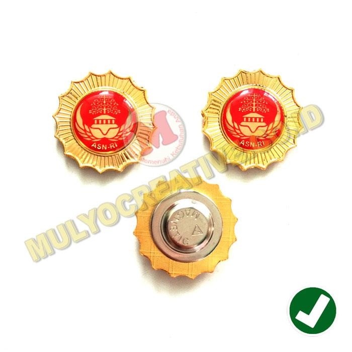 

Pin ASN Korpri Golongan Juru - Lencana Magnet ASN RI Warna Merah PREMIUM