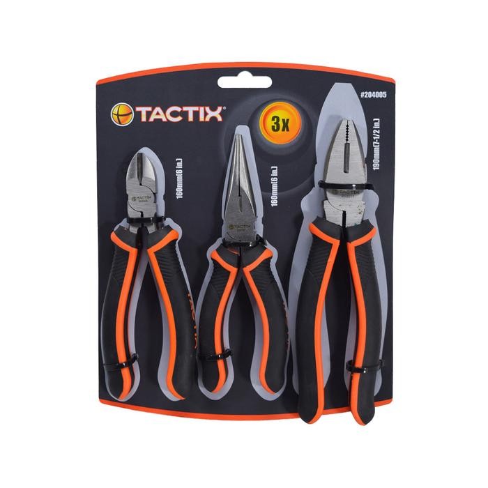 AZKO Tactix Set Tang Multifungsi 3 Pcs Pliers Hand Tool Alat Perkakas Pertukangan Peralatan Tukang