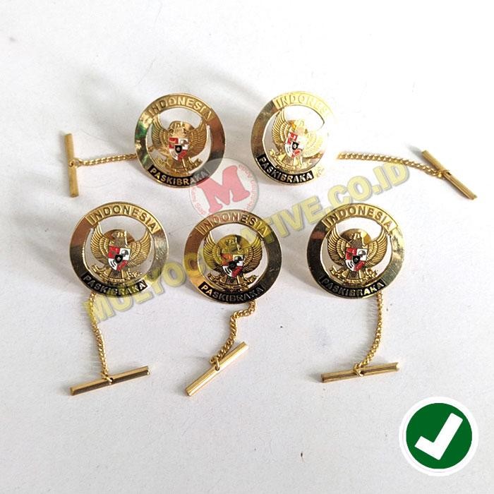 

Bros Logo Purna Paskibraka Pin Paskibraka Indonesia Pengait Rantai PREMIUM