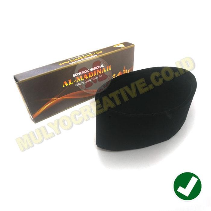 

Kopyah Peci Hitam Peci Polos Warna Hitam Songkok Al Madina PREMIUM