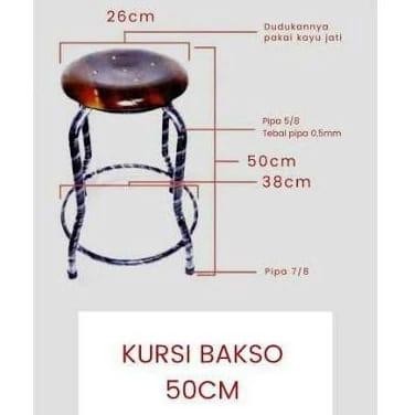 Kursi Bakso 60 Cm Bangku Cafe Kursi Besi Kursi Kayu Kursi Konter
