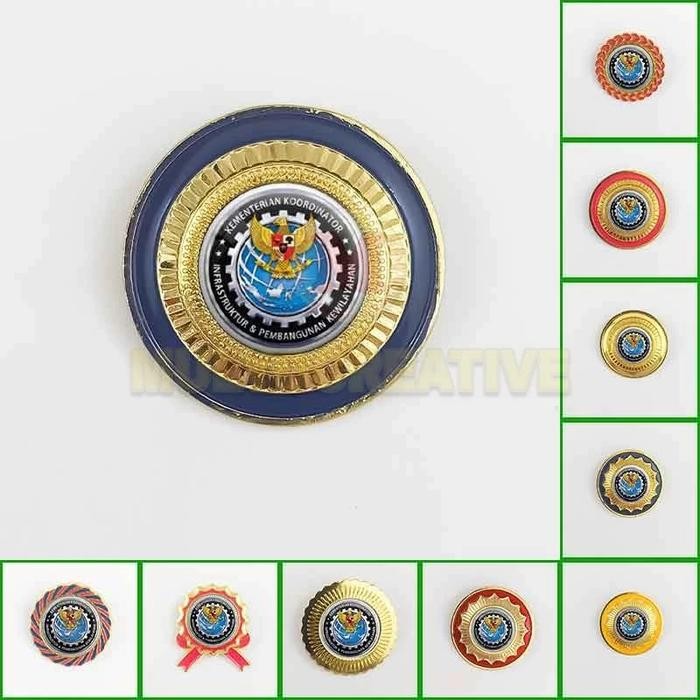 

Pin Kementerian Koordinator Bidang Infrastruktur Model Premium Pin Bros Kemenkoinfra PREMIUM