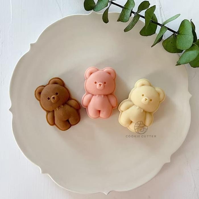 Cetakan Mooncake Beruang / Cetakan Cookies Kue Kering Bear Lucu