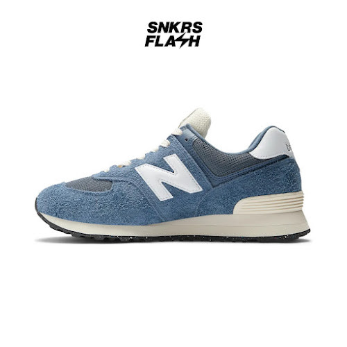 NEW BALANCE 574 VINTAGE INDIGO BLUE Sepatu Sneakers Pria - U574RBJ - Size 45