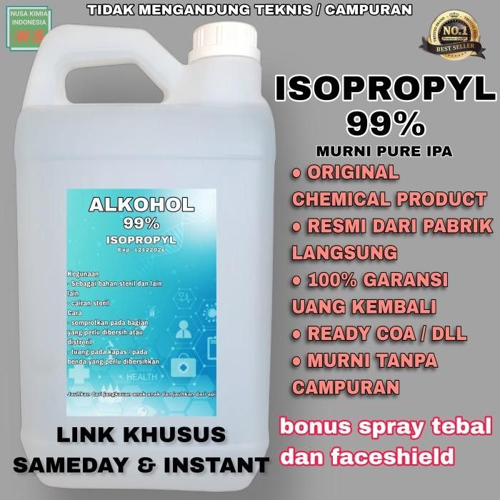 ALKOHOL ISOPROPYL 99% 5 LITER / ALKOHOL ISOPROPYL 5 LITER / ISOPROPIL