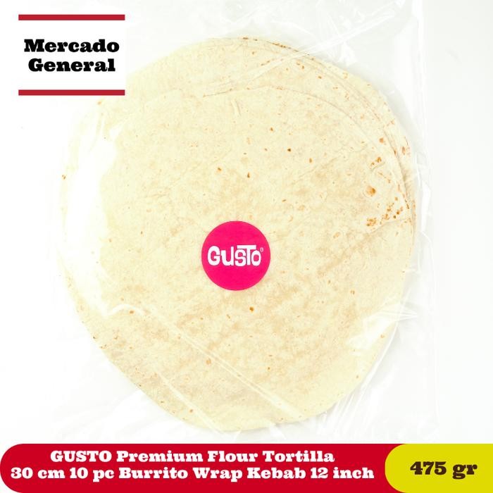 

NEW! GUSTO PREMIUM FLOUR TORTILLA 30 CM 10 PC BURRITO WRAP KEBAB 12 INCH