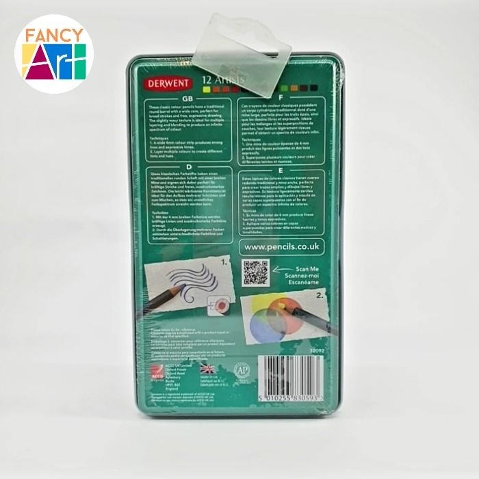 

Derwent Artists Pencil 12 Tin ( Blendable Colour Pencils )