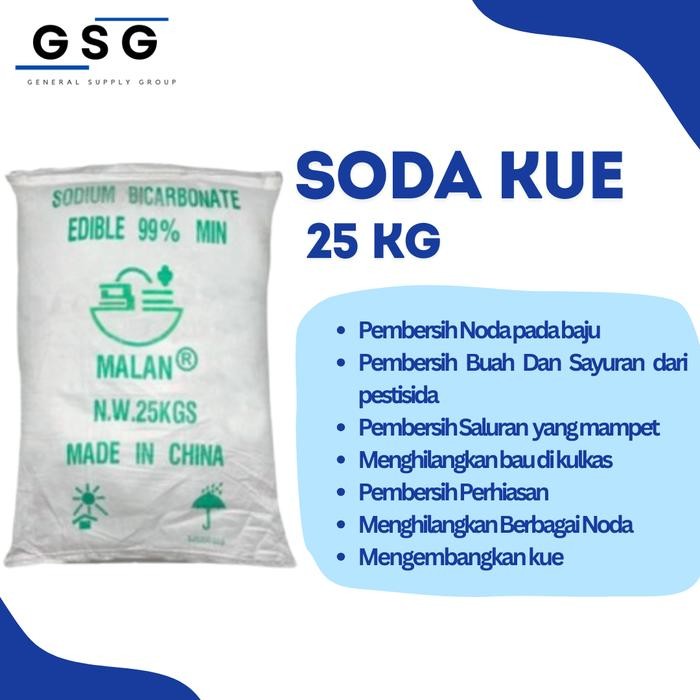 

NEW! SODIUM BICARBONATE PURE 25KG / SODA KUE / BAKING SODA ( FOOD GRADE )