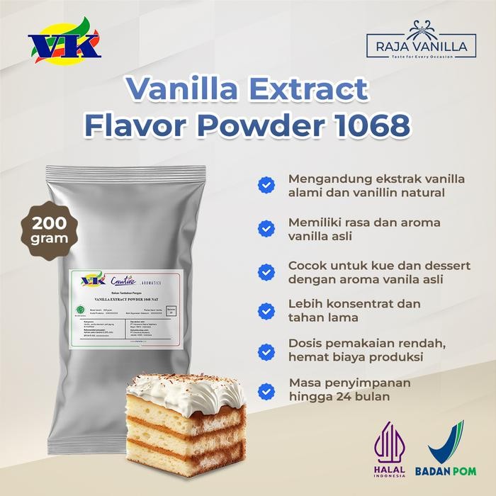 

NEW! VANILLA EXTRACT POWDER 1068 VK EKSTRAK NATURAL BUBUK - 200 GRAM