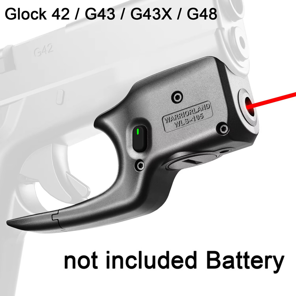 Red Laser Sight,Not provide battery,Not Fit Rail,Tailored Fit Glock 42 / G43 / G43X / G48, Not Suita