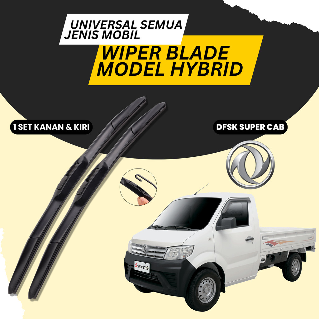 Wiper Hybrid Mobil DFSK Super Cab Satu Pasang Kiri Kanan