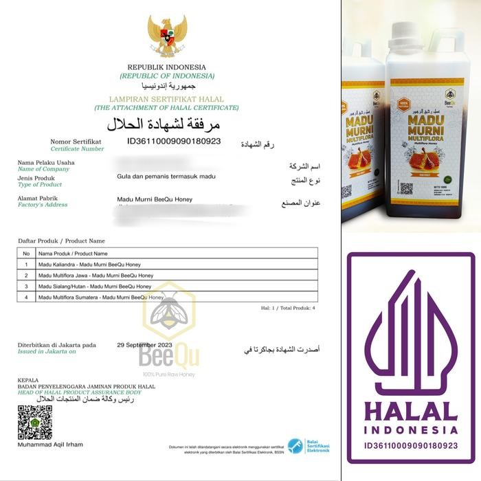 

Ready- Madu Murni Asli - Multiflora Sumatra 1Kg Raw Honey - Beequ Honey #Gratisongkir