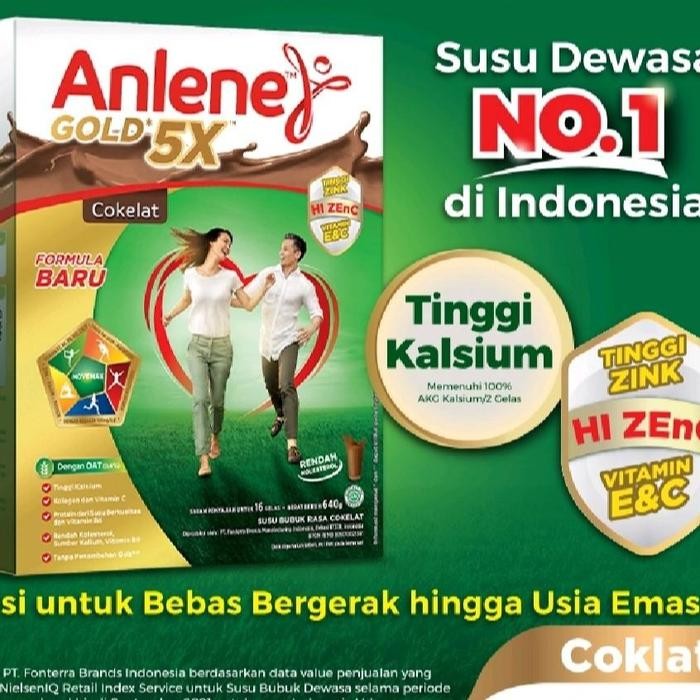 

Ready- Anlene Gold 5X Susu Bubuk Dewasa Original 600G - Kuatkan Tulang,Sendi & Otot / Adult Milk