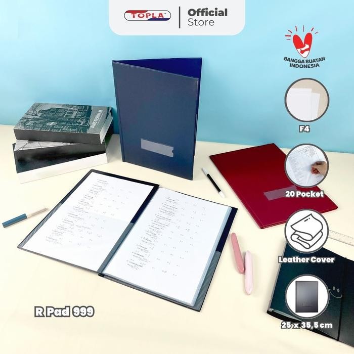 

DISKON Topla Dokumen Keeper 999 Map Berkas Raport Anti F4 Biru Hitam Merah Plastik Stationery