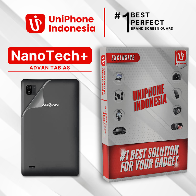 UniPhon EPU BIO GENESIS Hydrogel for ADVAN Tab A8 / Back Cover Guard Protector (Nanotech+ 100% Recyc