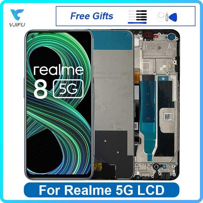 LCD For OPPO Realme 8 5G RMX3241 Display Touch Screen For Realme 8 4G / 8 Pro RMX3085 RMX3081 Digiti